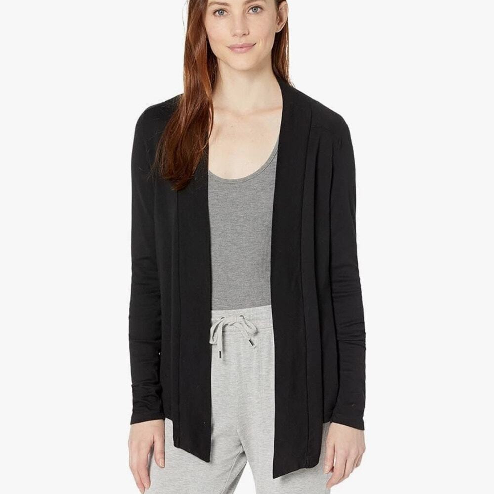 Splendid Black Long Sleeve Open Front Cardigan Sweater Women's Size Small